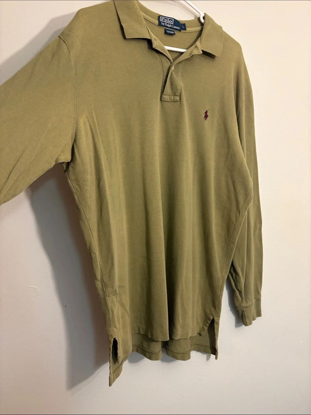 Polo by Ralph Lauren Olive Green Polo with Maroon Pony